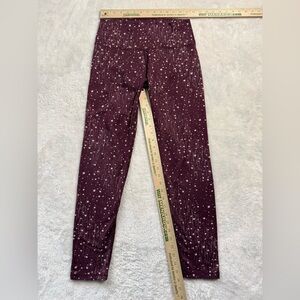 Aerie Deep Purple Sparkle Chill Regular Rise Large Leggings